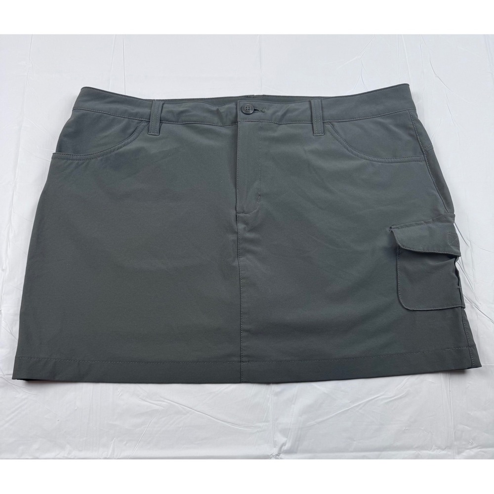 Eddie Bauer Travex Gray‎ Cargo Skort Womens 14 Hiking Golf Travel Activewear